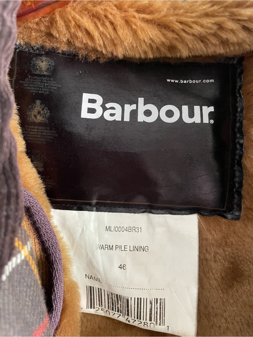 Barbour Olive Green Classic Beaufort Field Jacket with Warm Pile Lining - Picture 3 of 14